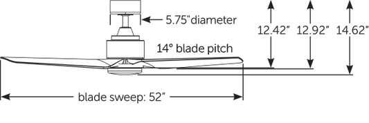 Fanimation TriAire Custom シーリングファンライト 【MAD8514MWW-52+BPW8514-52MWW】