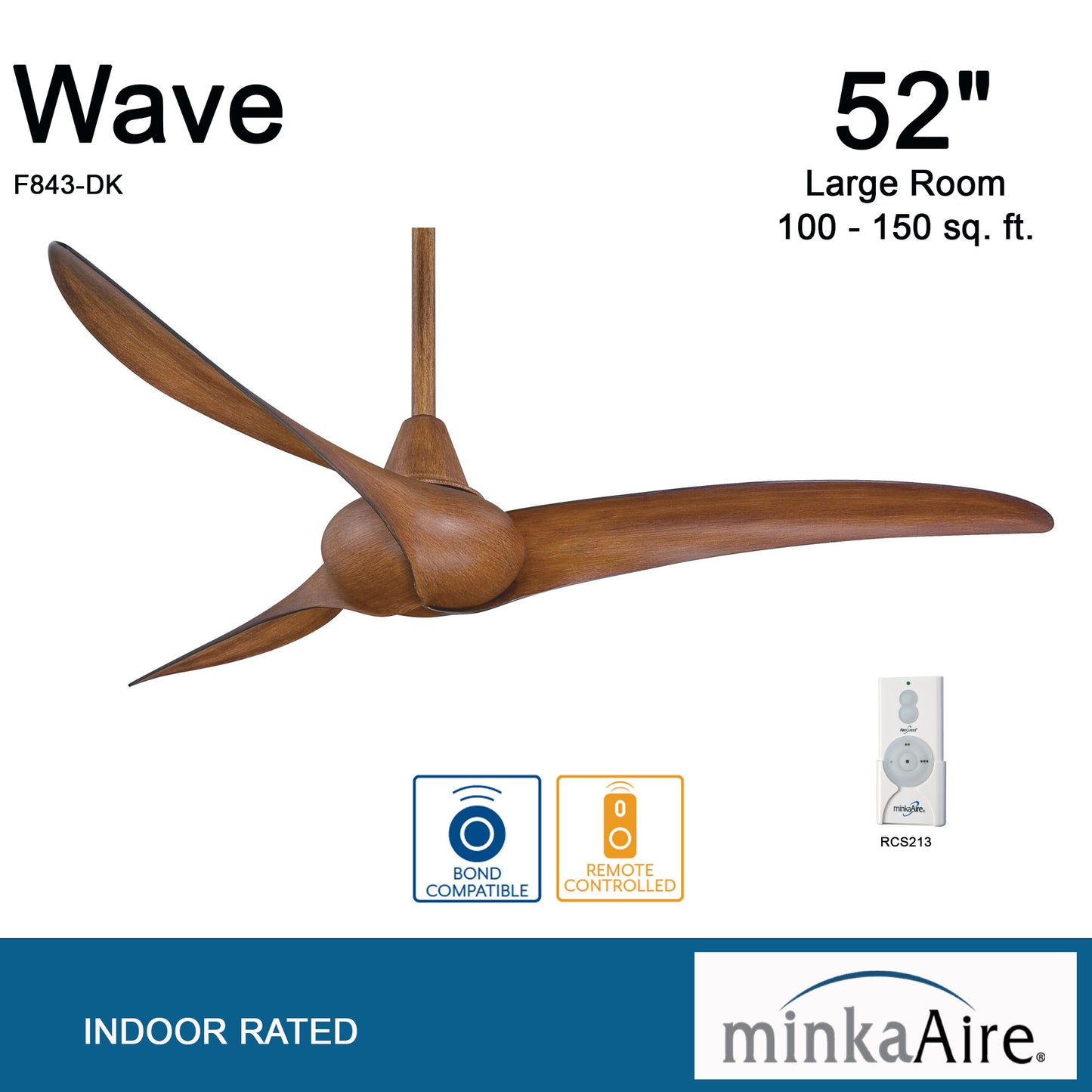 Minka Aire Wave シーリングファン【F843-DK】