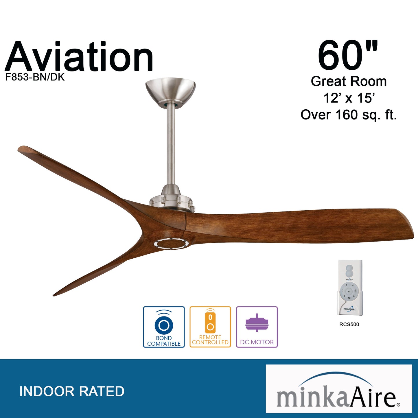 Minka Aire Aviation シーリングファン【F853-BN/DK】