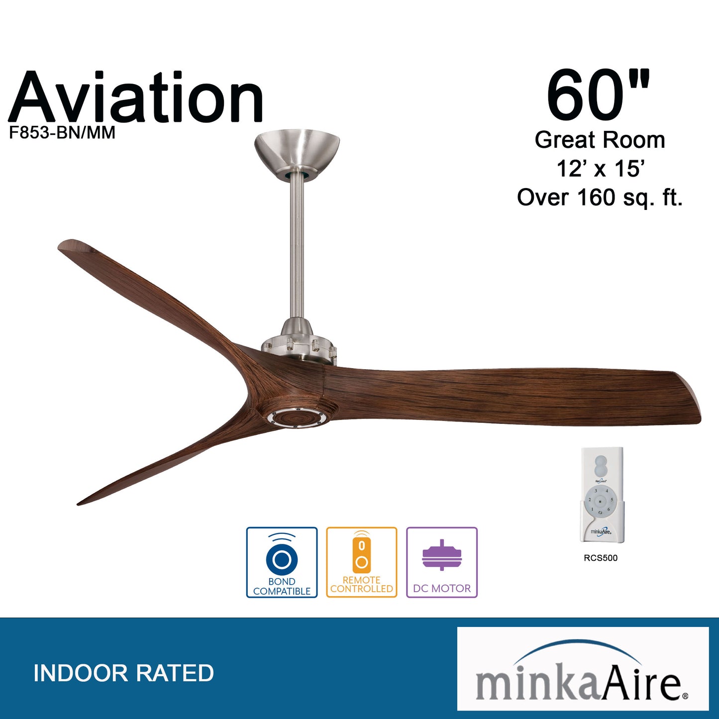 Minka Aire Aviation シーリングファン【F853-BN/MM】