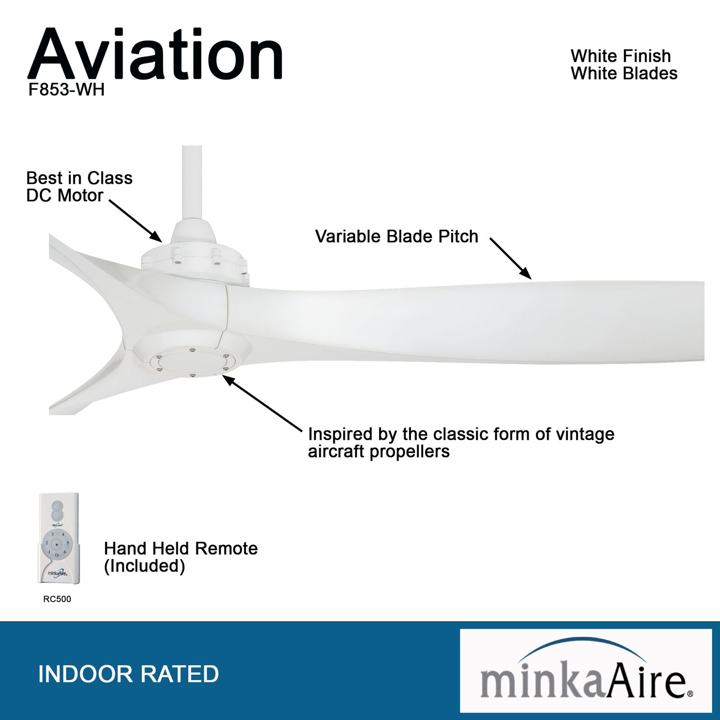 Minka Aire Aviation シーリングファン【F853-WH】